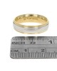 Gentlemen's Fluted Comfort Fit Band in Platinum and Yellow Gold